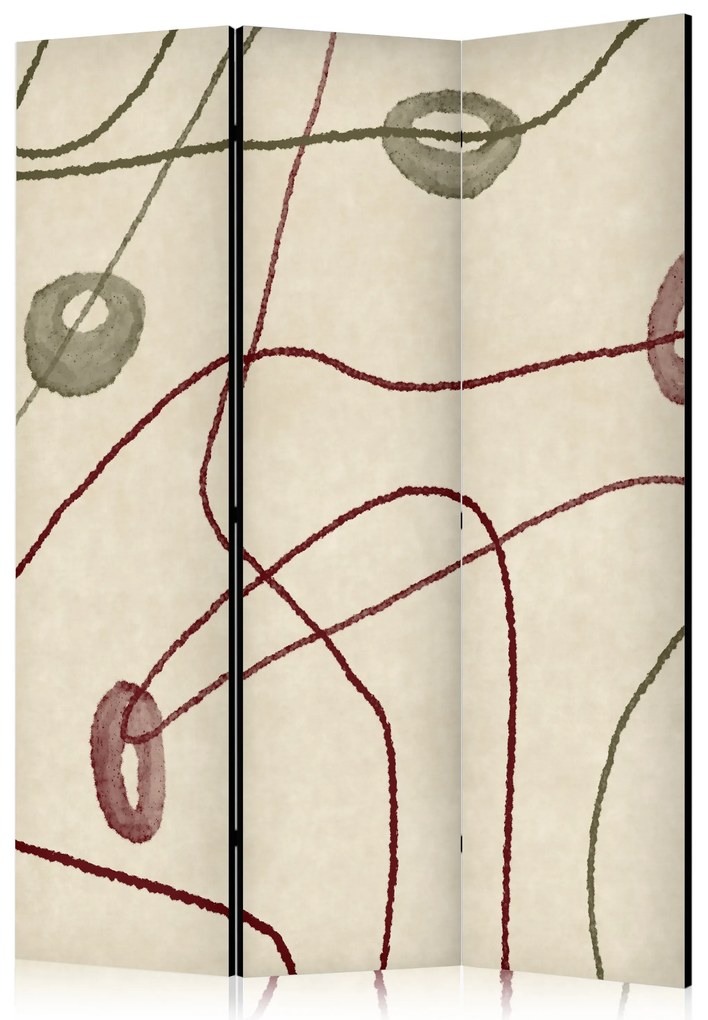Parawan akustyczny Tła i desenie 135x172 cm 3-częściowy biały ARTGEIST B
