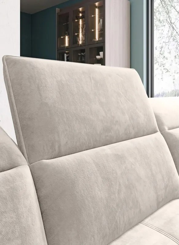 Narożnik COLOMBO XL Prawostronny z elektryczną regulacją siedziska w tkaninie PALLADIUM 02 WERSAL