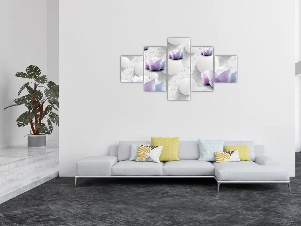 Obraz z kwiatami (125x70 cm)