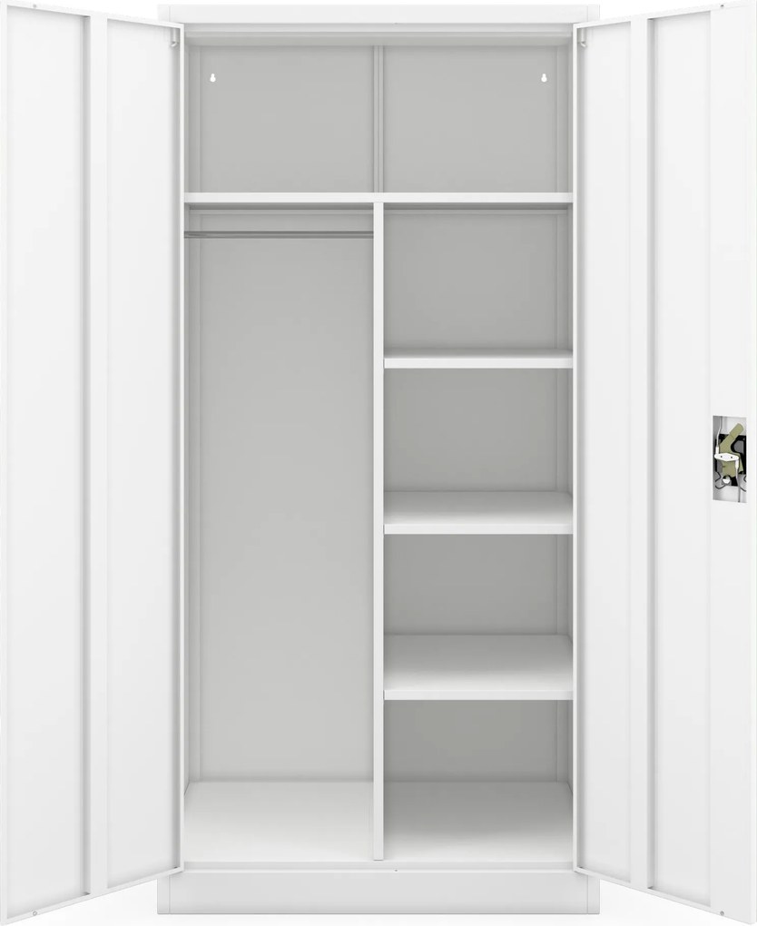 Szafa gospodarcza zamykana biała DAWID D600 900 x 1850 x 600 mm