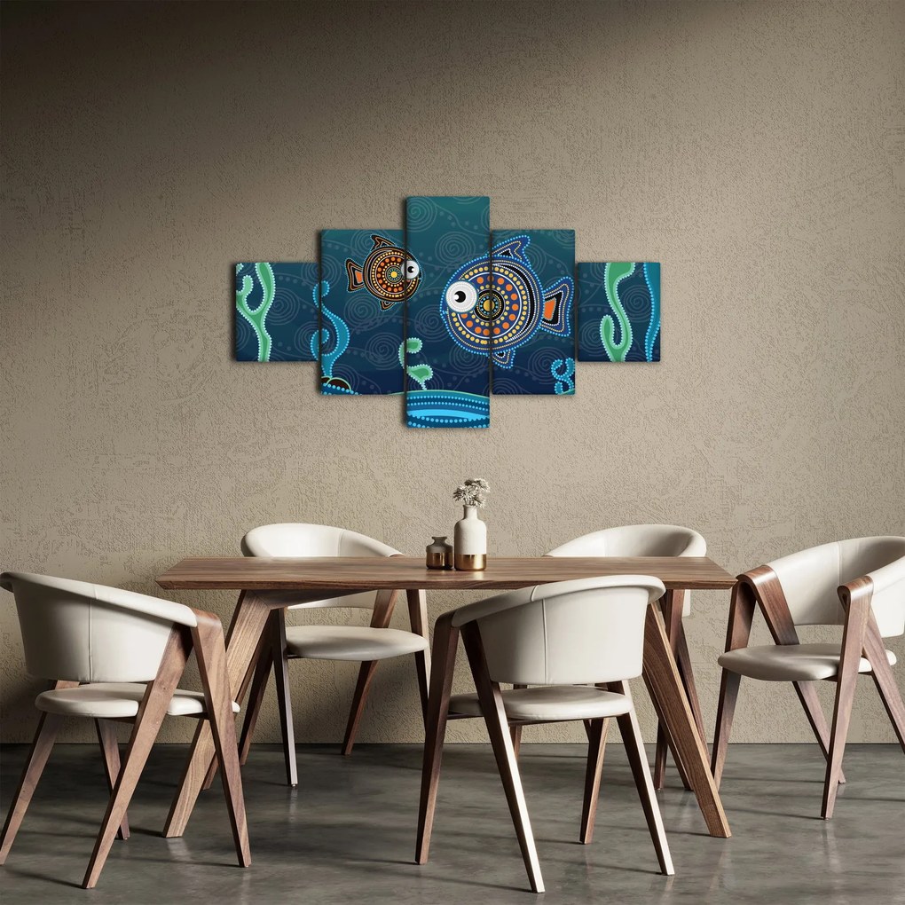 Obraz - Malowane ryby (125x70 cm)