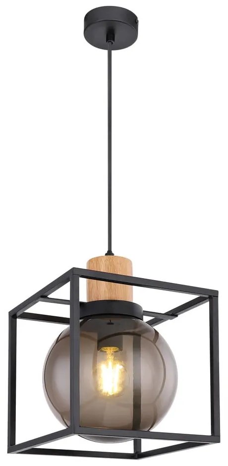 Czarna lampa wisząca 19x19 cm Retro 2 – Candellux Lighting