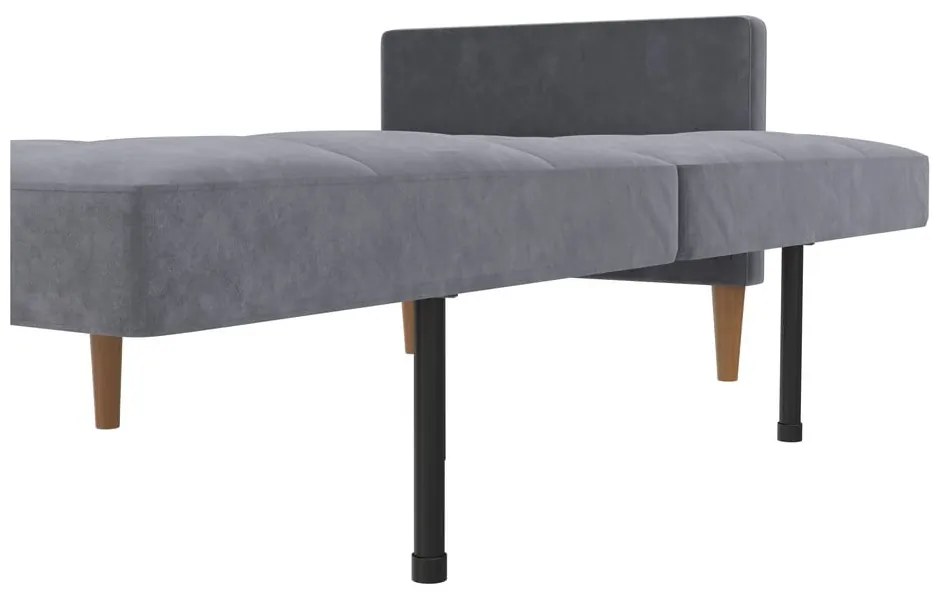 Szara aksamitna rozkładana sofa 207 cm Lilly – Støraa