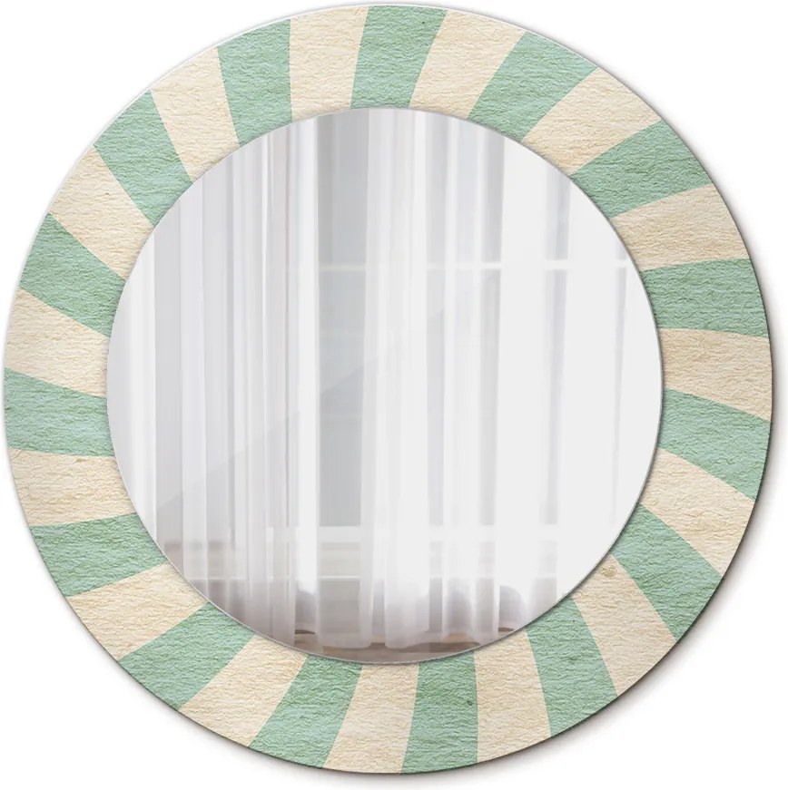 Lustro dekoracyjne okrągłe Retro pastelowy wzór