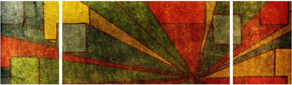 Obraz abstrakcji geometrycznej (170x50 cm)