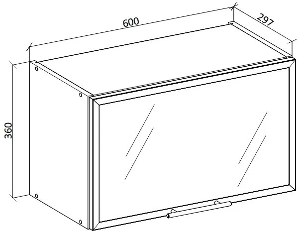 Szafka kuchenna wisząca 60 VENTO GOV-60/36 dąb craft HALMAR
