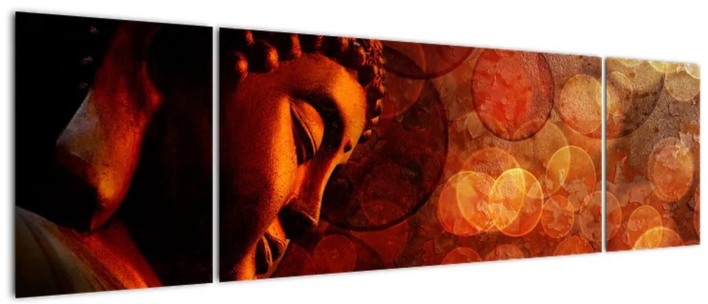 Obraz - Budda w odcieniach czerwieni (170x50 cm)