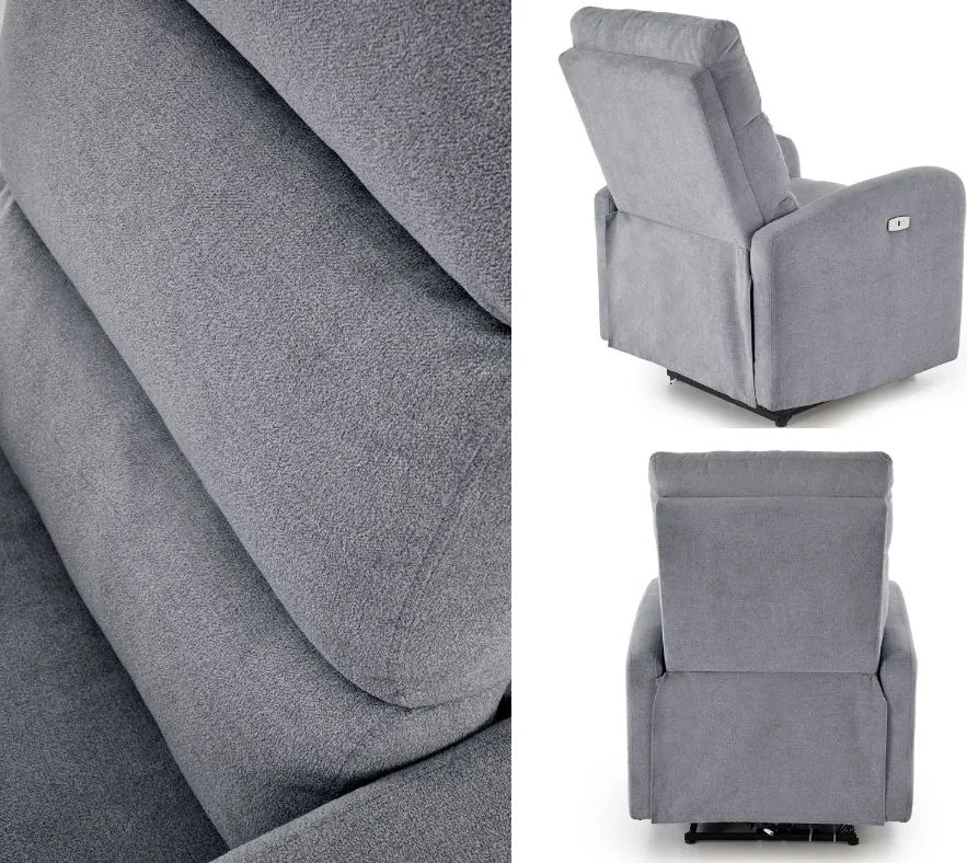 Fotel masujący i rozkładany elektrycznie Carinio Halmar