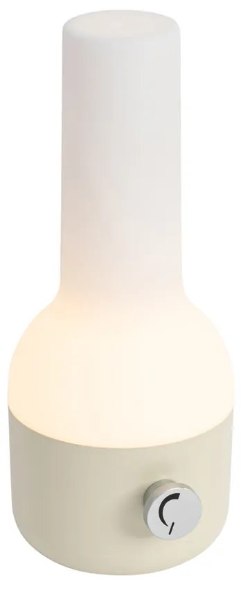 Lampa stołowa na zewnątrz beżowa z białą, w tym akumulatorowa dioda LED IP44 - Haard