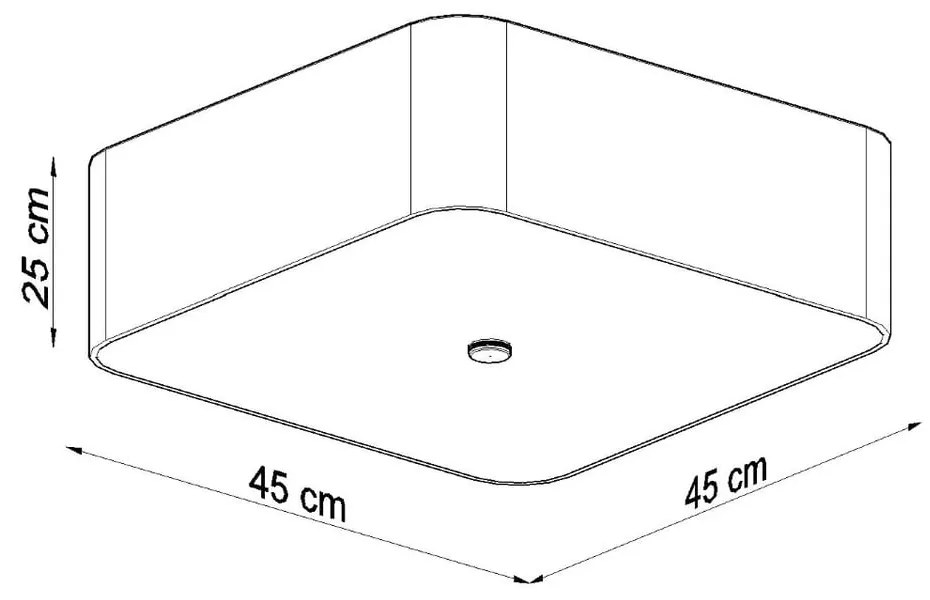 Biała lampa sufitowa z tekstylno-szklanym kloszem 45x45 cm Kortez – Nice Lamps