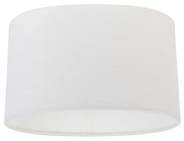 Biały owalny abażur lniany 25/16/15