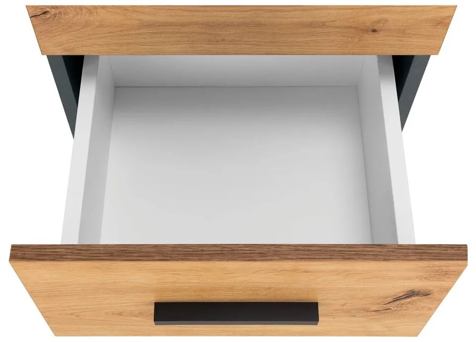Wysoka wąska szafka łazienkowa w dekorze dębu 180x35 cm Malika – Støraa