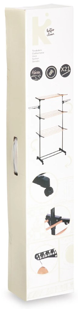 Suszarka na pranie PLASTIWOOD, 80-140 x 57 x 165 cm