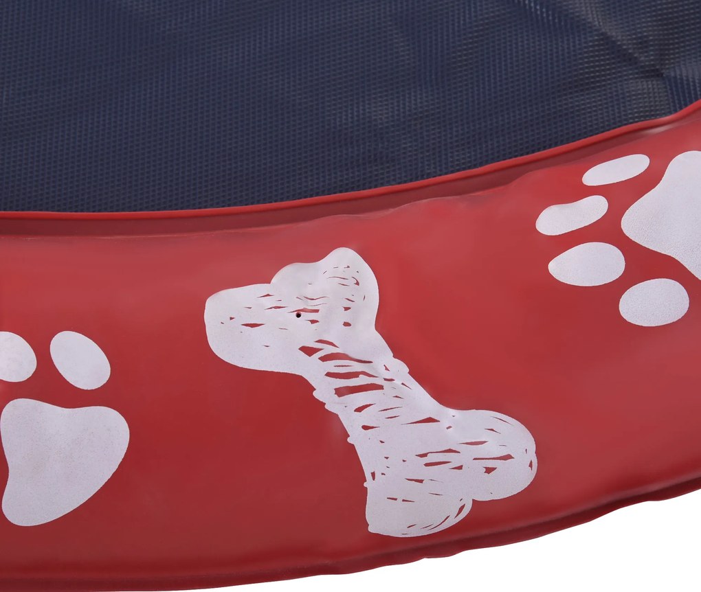 PawHut Basen dla psów, Plac Zabaw Wodny, antypoślizgowy, wytrzymały, przyjazny dla zwierząt, Ø170 cm, Czerwony