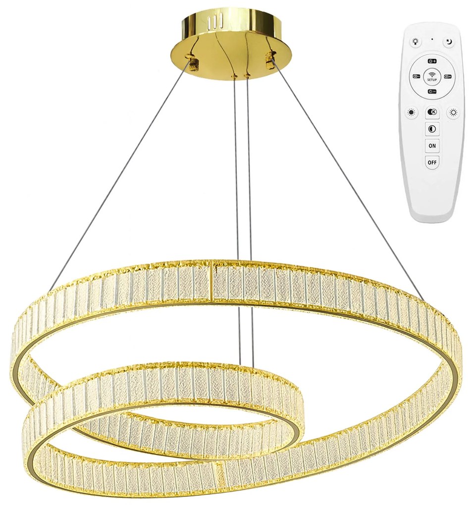 LAMPA SUFITOWA WISZĄCA LED APP1767-CP ZŁOTA