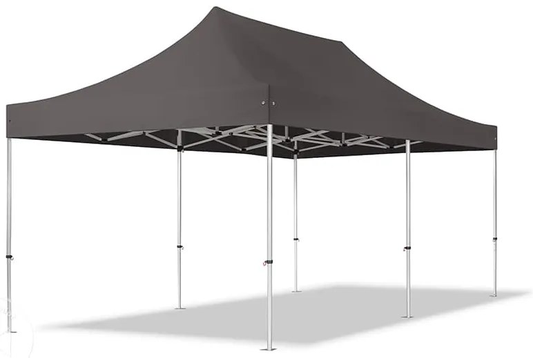 TOOLPORT 3x6 m Namiot Ekspresowy PROFESSIONAL Alu 40 mm, ze ścianami bocznymi, okna panoramiczne , ciemnoszary - (600227)