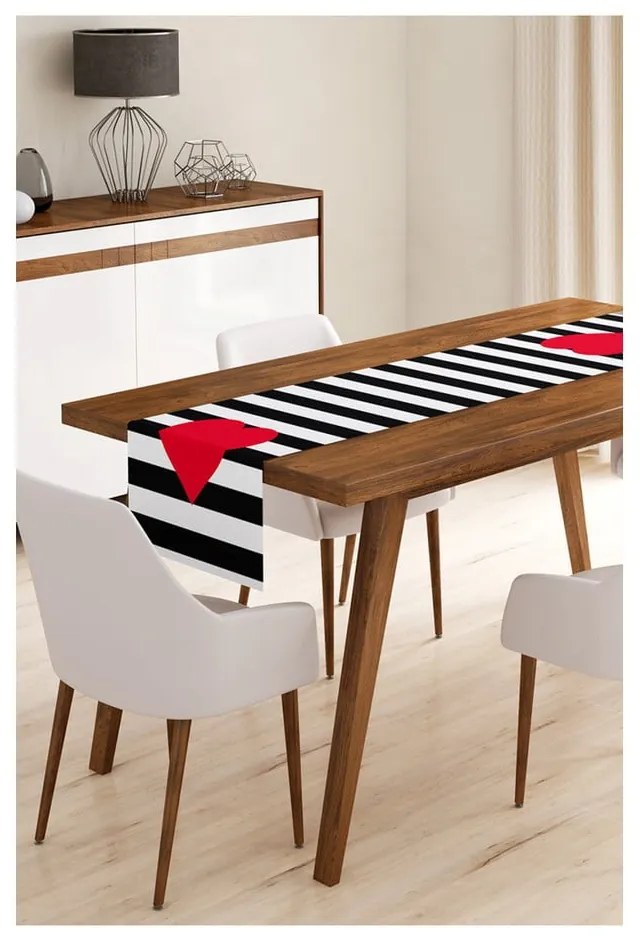 Bieżnik 45x140 cm Black Stripes – Minimalist Cushion Covers