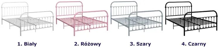 Szare metalowe łóżko w stylu industrialnym 180x200 cm Zipro 3X