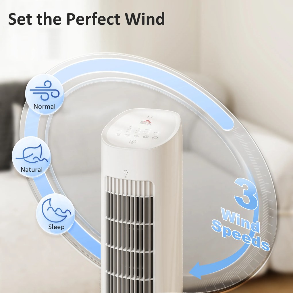 HOMCOM aircooler verdunstungskühler turmventilator | Aosom PL