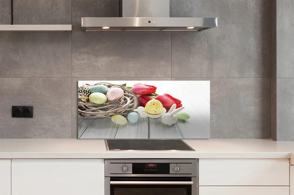 Panel nad Blat Kuchenny Jajka Wielkanocne i Tulipany