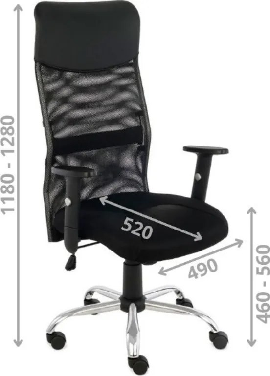 Krzesło biurowe Topline siatkowe, zgodne z normą BHP