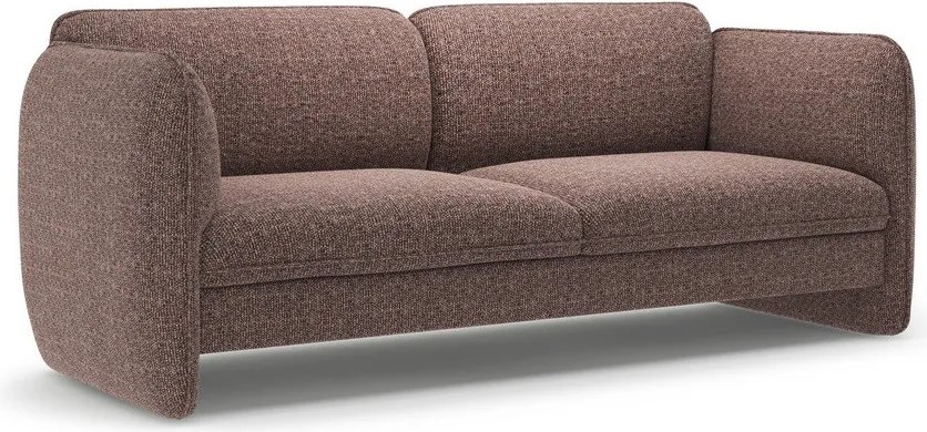 Brązowa sofa z tkaniny szenilowej 204 cm Georgia – Micadoni
