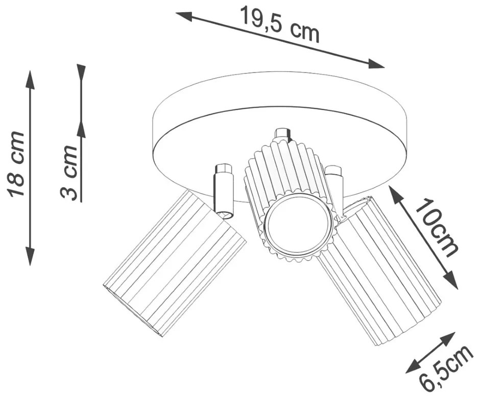 Czarna lampa sufitowa Gleam – Nice Lamps