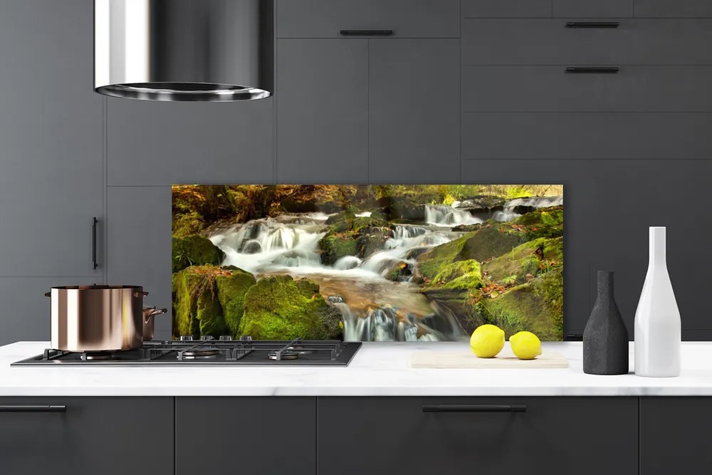 Panel Szklany Kaskada Nad Górską Przepaścią