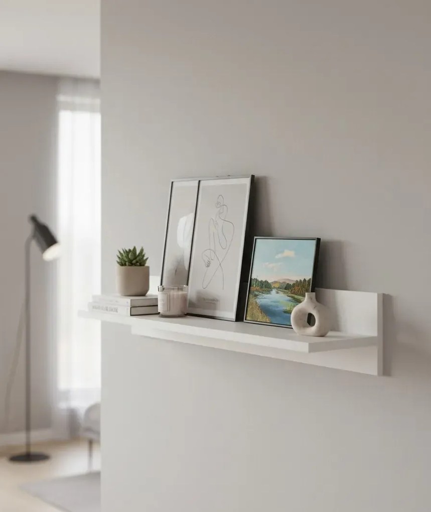 Biała półka ścienna A7-C98