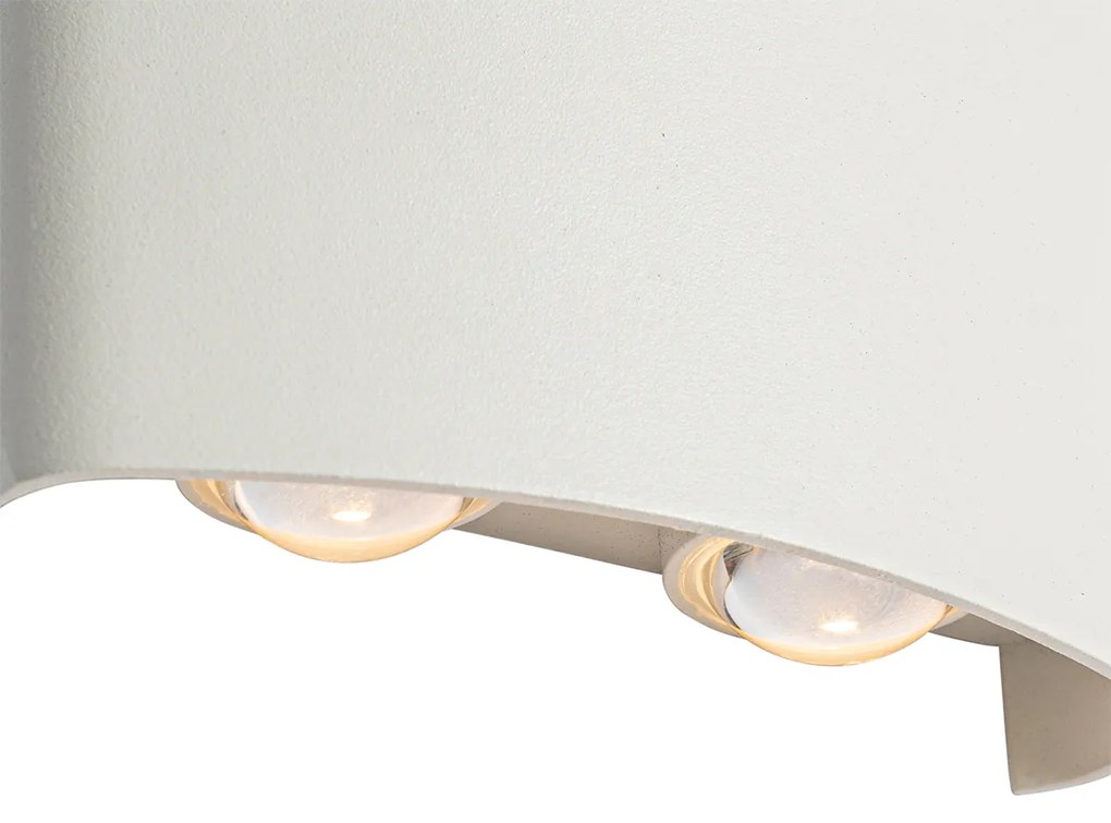 Zewnetrzna Lampa ścienna zewnętrzna biała w komplecie z LED 4-światłowa IP54 - Silly Nowoczesny Oswietlenie zewnetrzne