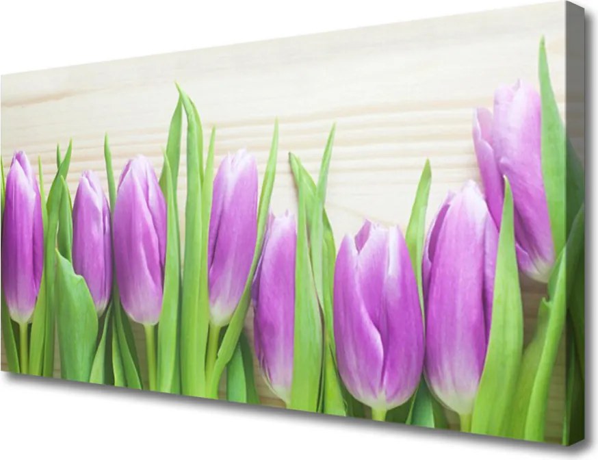 Obraz canvas na ścianę Elegancja Czerwonych Tulipanów