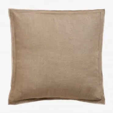 Kwadratowa Poduszka 40x40 Cm Z Bawełny I Lnu Angola Moka Brown - Sklum