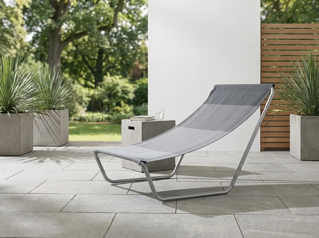 Składany leżak plażowy SAND, szare paski