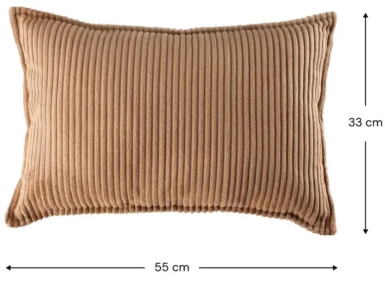 Brązowa sztruksowa poduszka na sofę dziecięcą Bolster – Wigiwama