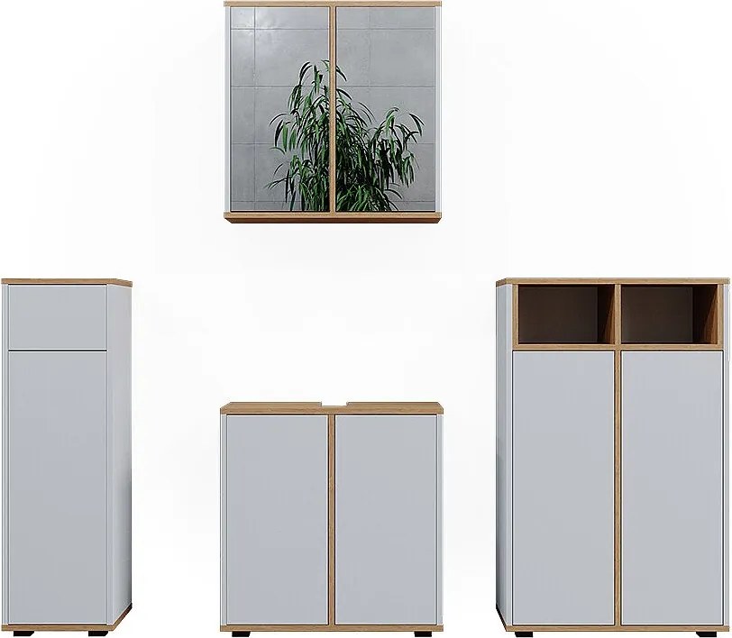 Zestaw mebli łazienkowych biały/artystyczny 60x30x62 didi