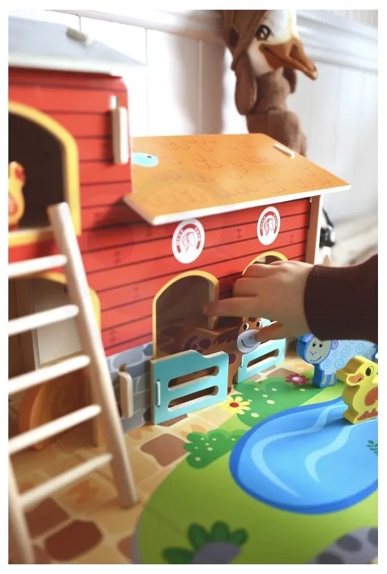 Woopie green mega farma figurki zwierząt stajnia obora kurnik 18 el.