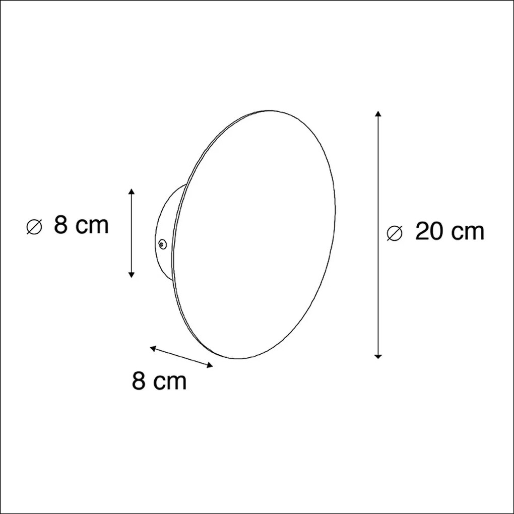 Inteligentna lampa ścienna okrągła złota w komplecie z 2 żarówkami WiFi G9 - PulleyDesignerski Oswietlenie wewnetrzne
