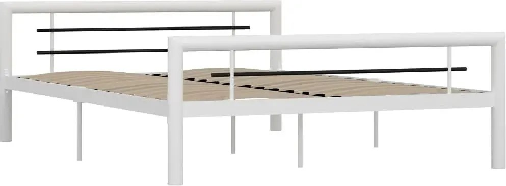 Białe Metalowe Łózko 140X200 Cm M3-P06