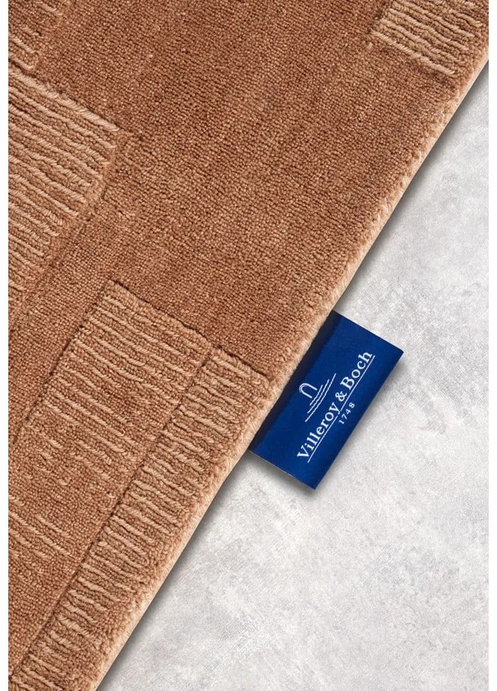 Brązowy wełniany chodnik tkany ręcznie 80x250 cm Wilhelmine – Villeroy&amp;Boch
