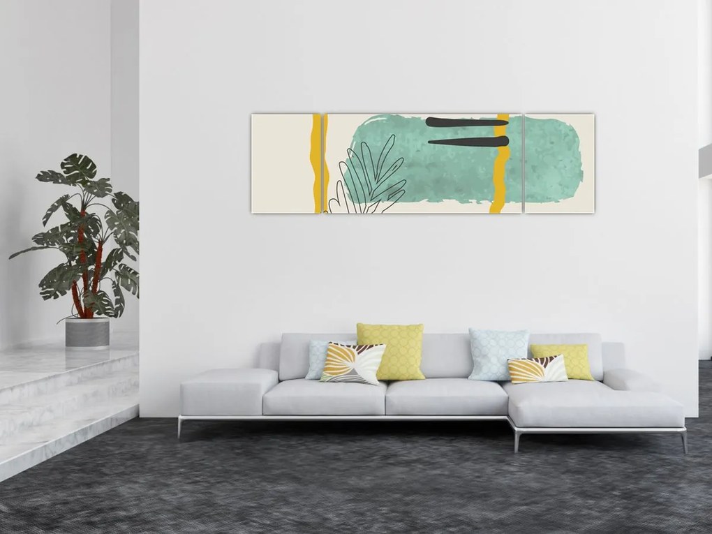 Obraz - Arkusze abstrakcyjne N⁰2 (170x50 cm)