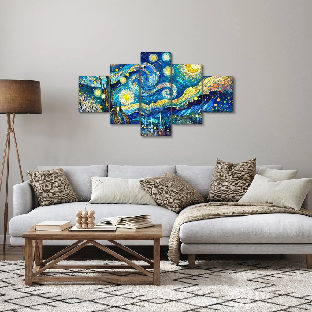 Obraz – Mozaika gwiaździstej nocy (125x70 cm)