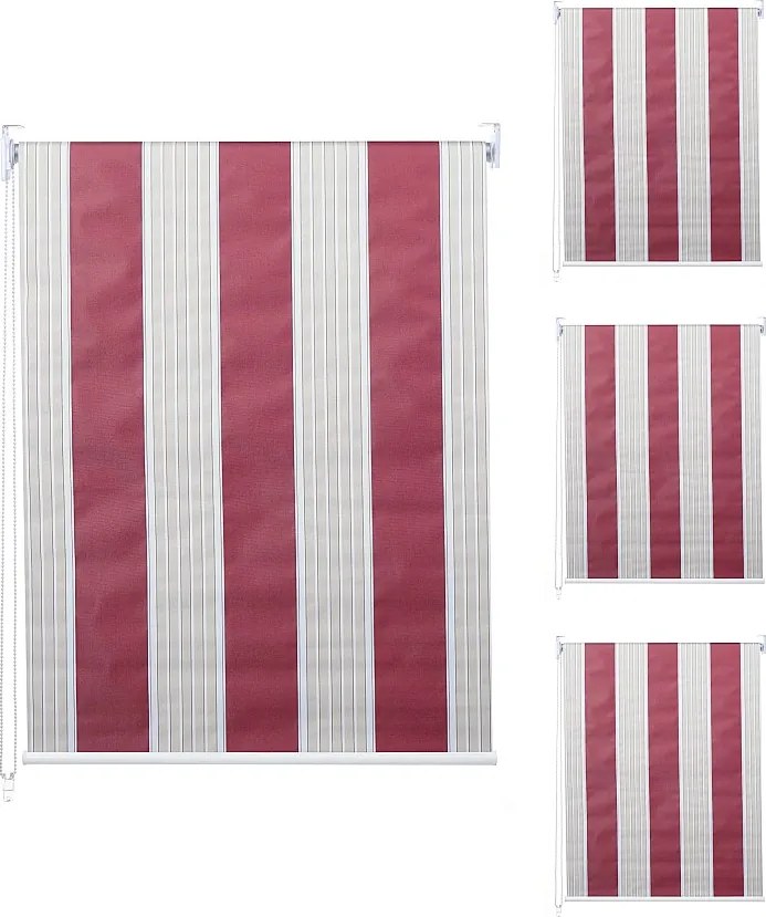 Roleta MCW-D52 (zestaw 4 sztuk),  czerwony/biały/beżowy