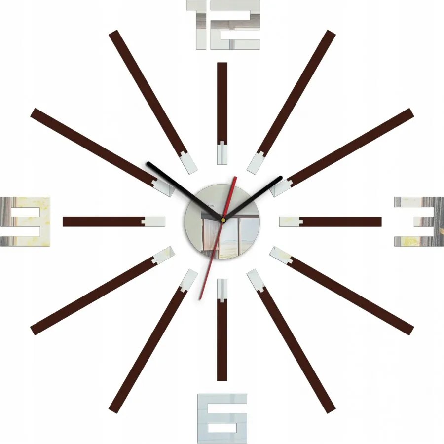 Zegar ścienny naklejany duży nowoczesny akrylowy na ścianę do kuchni salonu