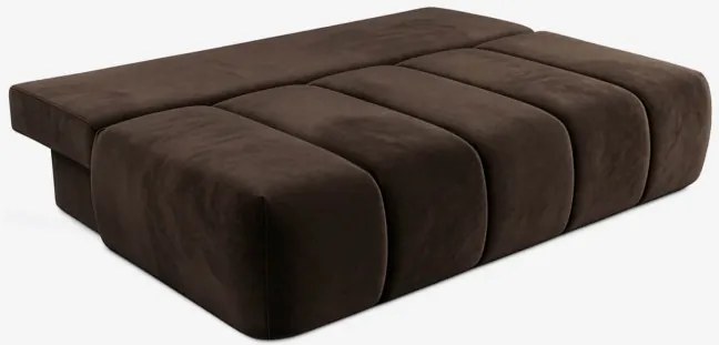 Sofa z Funkcją Spania SARIA Brązowa Welurowa Nowoczesna
