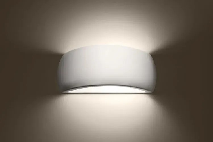 Biały minimalistyczny kinkiet w połysku - 4X S485 B4-L77