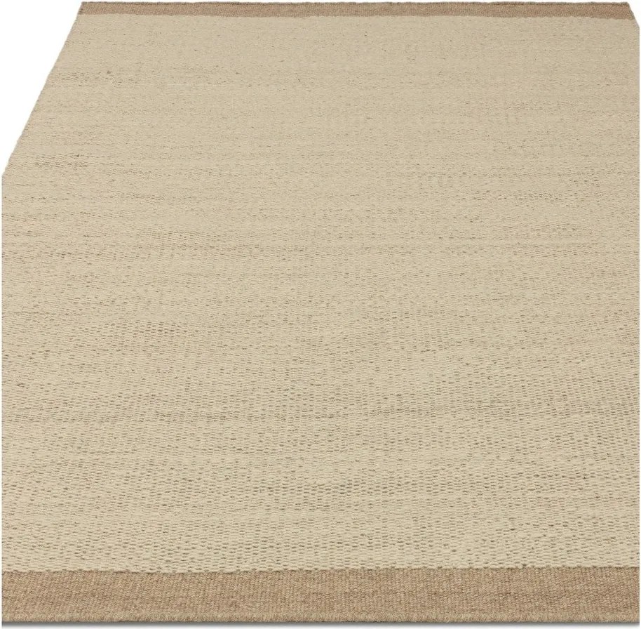 Beżowy/kremowy wełniany dywan tkany ręcznie 200x290 cm Lima Sand – Asiatic Carpets