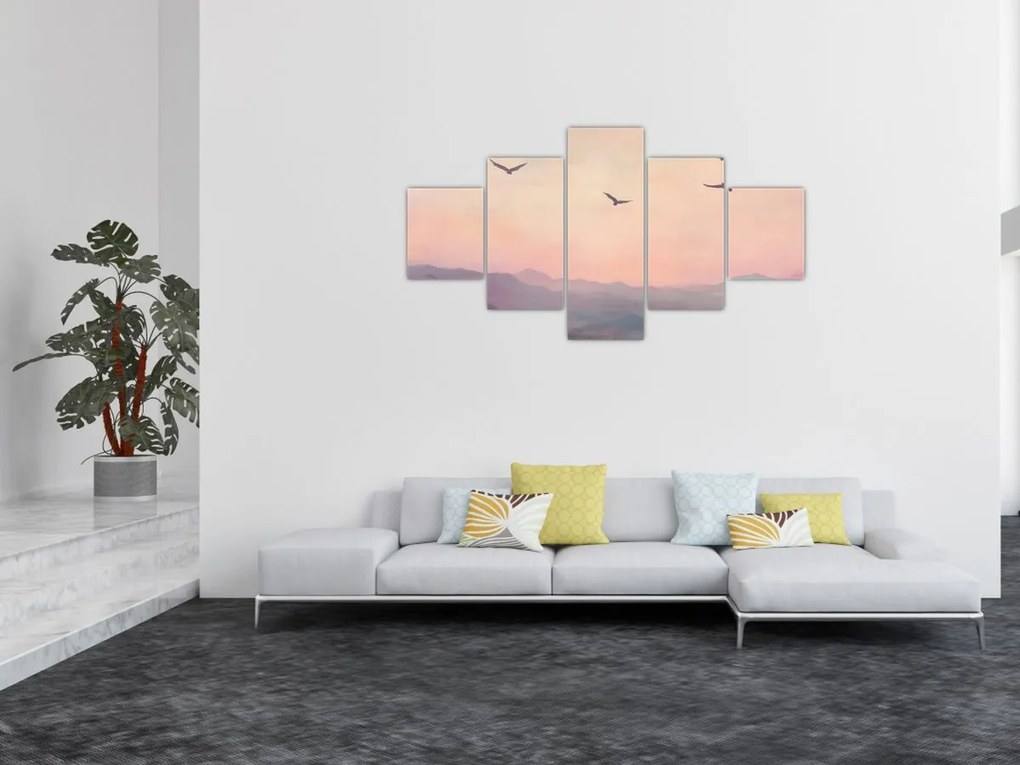 Obraz - Stado ptaków II. (125x70 cm)