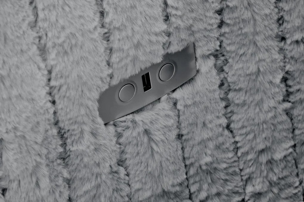 Popielaty rozkładany fotel wypoczynkowy  C0-K88