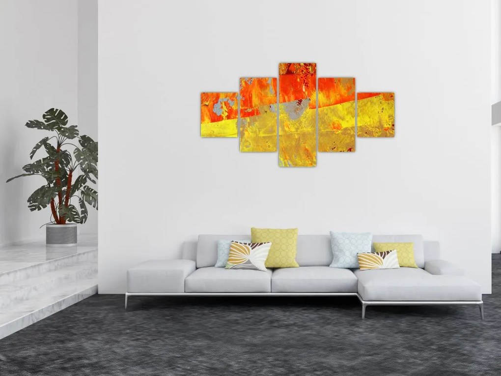 Obraz abstrakcji - malarstwo (125x70 cm)