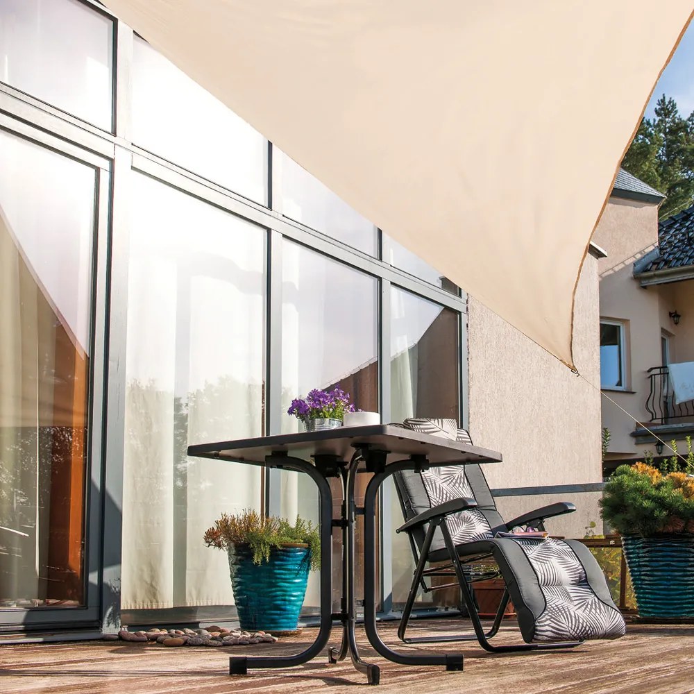 Żagiel przeciwsłoneczny 3,6 x 3,6 x 3,6 m ecru PATIO